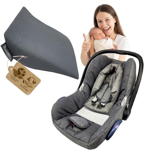 Sitzkeil Sitzverkleinerer Keilkissen kompatibel mit Maxi Cosi Cabrio Fix und Citi ((dunkelgrau)