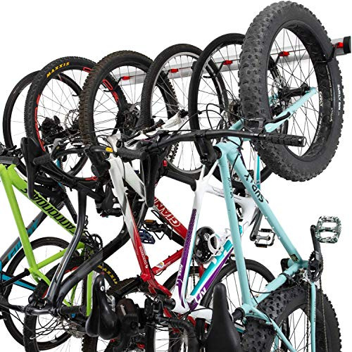 PRO BIKE TOOL Fahrrad Wandhalterung Garage - Verstellbare Fahrradhalterung Wand für 3 bis 6 Fahrräder - Robuste Konstruktion und Platzsparende Aufbewahrung für Garage und Wohnung