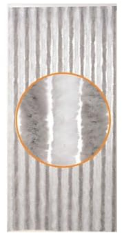 DEFACTO Flauschvorhang Türvorhang (100x210 cm) Chenille Fliegenschutz Insektenschutz Camping 100% Made In Italy - Vielseitig, Leicht Zu Reinigen, Effektiver Sicht- Und Hitzeblocker - (Grau/Weiß)