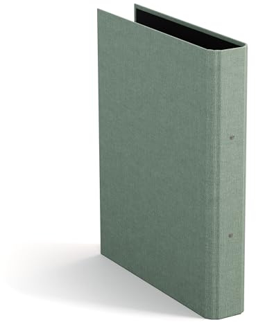 BIGSO RINGO Ringbuch A4 – Aufbewahrungsbox mit 2 Ringen – Schreibtischablage für Dokumente, Klarsichthüllen & Trennblätter – Ringhefter aus Faserplatte und Papier – mintgrün