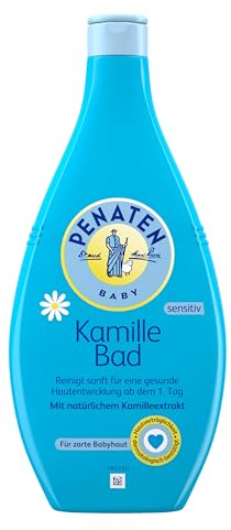 Penaten Kamille Bad Baby Badezusatz & Babypflege zum Baby Baden mit Kamilleextrakt reinigt sanft ohne Tränen für zarte Babyhaut,750ml