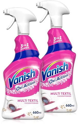 Vanish Multi Textilreiniger für Teppiche, Sofas, Vorhänge und Autositze – 2 x 660 ml – Polsterreiniger Spray gegen Schmutz und Gerüche zur gezielten Anwendung