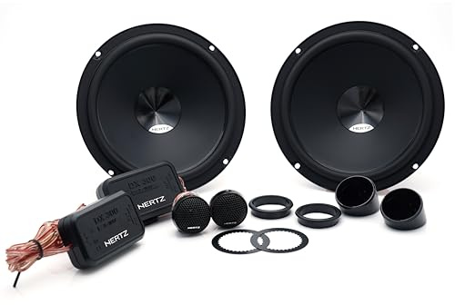 Hertz DSK 165.3 – 2-Wege-Audiosystem mit 165 mm Tieftöner aus behandeltem Papier, 24 mm Kalottenhochtöner und dedizierter Frequenzweiche, 4 Ohm, 160W max