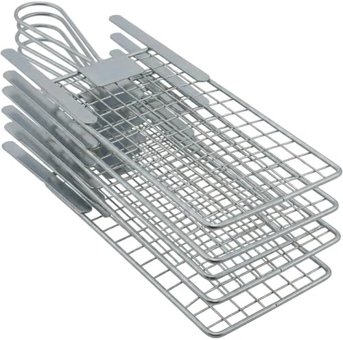 5er Set Metallgitter Abstreifgitter Malergitter Farbgitter 100x210 mm Grau für Farbrollen Eimer-Einhängegitter