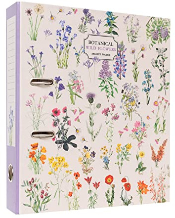 Grupo Erik Ordner A4 Breit Wild Flowers Aktenordner DIN A4 Breit - Ringordner A4 mit Hebelmechanik