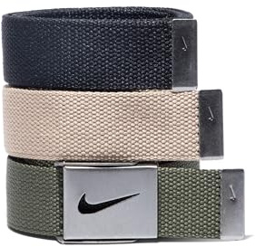 Nike SG Herren-Schnalle mit drei austauschbaren Gürtelriemen, Schwarz/Cargo Khaki/Khaki