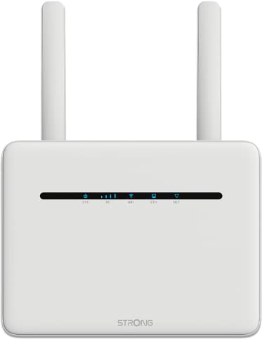 STRONG - 4G+ LTE Router 1200 - Mobiler Hotspot - Bis zu 300 Mbps 4G / 1200 Mbps WLAN - Ideal für IPTV, HD Streaming, Gaming - 4 Gigabit LAN-Anschlüsse - Für alle SIM-Karten geeignet - weiß