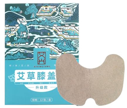 FASIOHDIO Kräuter-Kniepflaster – Hergestellt mit traditioneller chinesischer Handwerkskunst, Pflaster für Knieunterstützung & Muskelschmerzen für eine vorübergehende Linderung – selbstklebende 12 Pcs