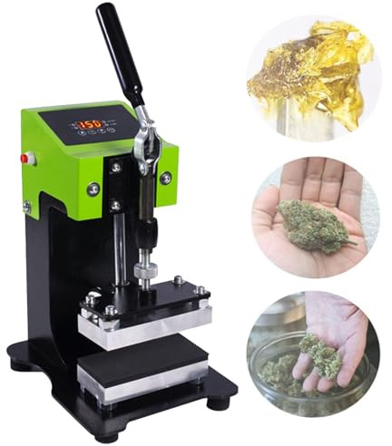 Rosin -Wärme -Pressemaschine 1Ton Hochdruck Doppelheizelement, 2,36 x 4,72 '' erhitzte Platten LCD -Controller -Übertragung Sublimation Print für PU Lederblütenpflanze Extraktion