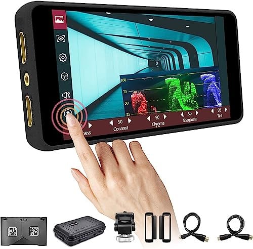 Portkeys PT5 II 5 Kamera Field Monitor Touchscreen 4K HDMI IN/Out mit 3D LUT Luma/RGB Waveform Full HD Video Assist Monitor für DSLR und spiegellose Kamera