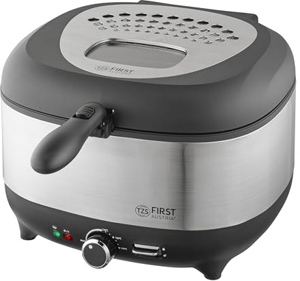 TZS First Austria Fritteuse | 3,5-Liter-Öltank | Antihaftbeschichtung | isolierter Frittierkorbgriff | Metall-Luftfilter | 1800W