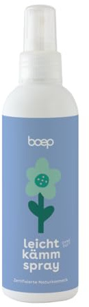 boep Kämmbarkeitsspray für Kinder | Naturkosmetik Leichtkämmspray ohne Parfüm | Das Anti-Ziep Spray entwirrt zerzauste Haare von Kindern (150ml)