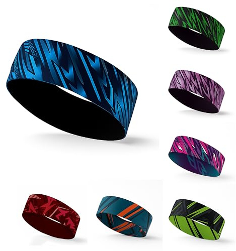 Sport Stirnband Unisex - Doppelseitig, nachhaltig, elastisch, leicht & atmungsaktiv - Ideal zum Laufen, Radfahren & Wandern - Feuchtigkeitsableitend & rutschfest