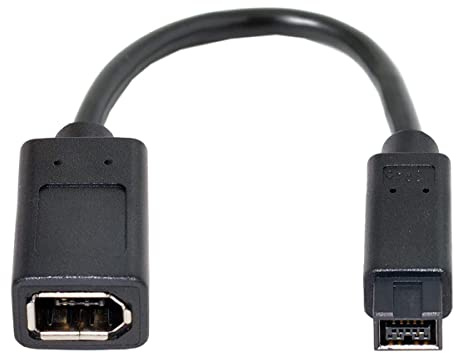 Cablecc Adapter IEEE 1394 Firewire-Kabel 6-polige Buchse auf 1394b 9-poligen Stecker, 400 auf 800, 20 cm