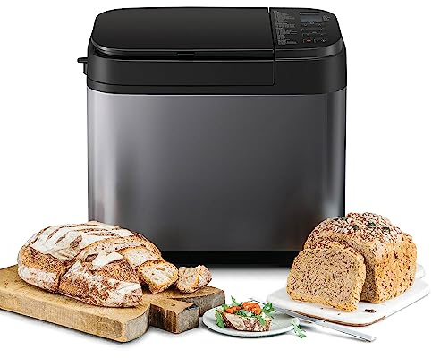 Panasonic SD-YR2540 Premium Grau Vollautomatischer Brotbackautomat, horizontales Design und Hefespender, 32 automatische Programme, zwei Temperatursensoren, 13-Stunden-Zeitvorwahl, Grau