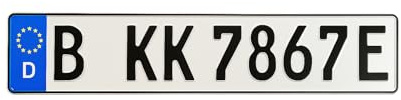 1 E-Kennzeichen DIN-zertfiziertes Kfz Kennzeichen OFFIZIELL amtliche Nummernschilder | Elektroauto & Hybrid Auto | Autokennzeichen Elektro | DHL Versand