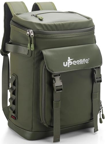 Upeelife kühlrucksack Groß 30L, Großer Wasserdichter Isolierter kühltasche Rucksack, Thermo Picknickrucksack mit kühlfach fur Herren Damen (Grün)