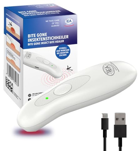 IEA Medical Insektenstichheiler USB-C – Mückenstich Hitzestift bei Insektenstichen und juckenden Mückenstichen – chemiefreier elektronischer Stichheiler gegen Juckreiz – für die ganze Familie