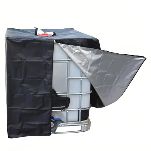 OrangeClub Wassertank Abdeckplane,IBC Behälterabdeckung 1000l IBC Tank Behälter Container UV Folie Schutzhülle Schutzplane Schutzhaube Cover, 120 x 100 x 116 cm (Stil B)