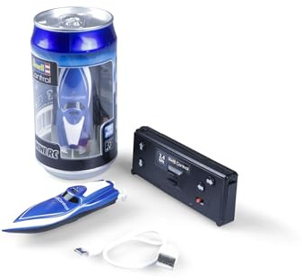 Revell Control 23570 Mini RC Speedboat-Blue mit präziser 2,4-GHz-Steuerung, 7,5 cm Länge