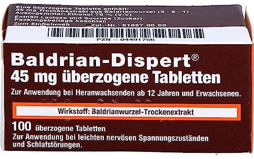 Baldrian-Dispert 45 mg überzogene Tabletten, 100 St. Tabletten
