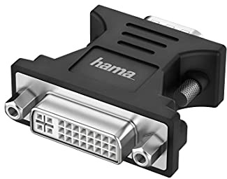 Hama DVI auf VGA Adapter (Monitoradapter Full HD, Adapterkabel DVI Stecker – VGA Kupplung, Video Adapter für PC, Notebook zum Anschluss an Monitor, TV, Beamer)