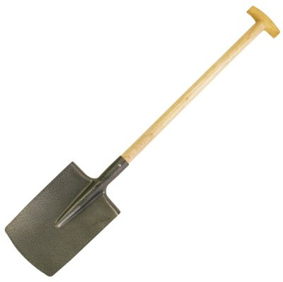 Xclou Spaten Promo aus hochwertigem Stahl, Gartenspaten mit T-Stiel aus Holz, Gartengerät mit einer Gesamtlänge von ca. 107 cm, Pflanzspaten mit Trittkante, 341013