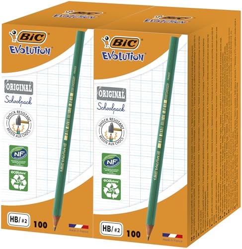Bic Evolution Original HB Schul-Graphitstifte, 200 Stück, 1 Stück