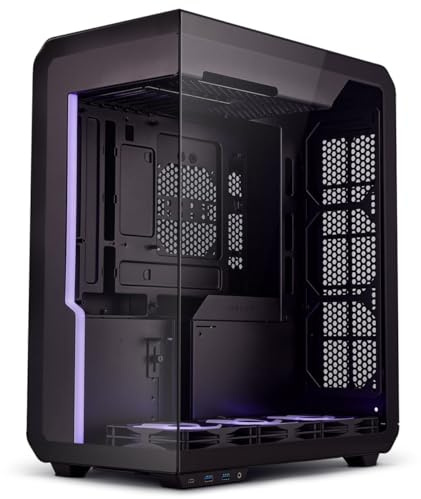 Ssupd Xhuttle PC-Gehäuse Schwarz | ATX Midi-Tower mit RGB, Tempered Glass, Platz für bis zu 10 Lüfter, Radiatoren bis 360 mm, Grafikkarten bis 370 mm