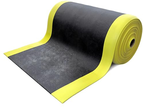 ADB Anti-Ermüdungsmatten aus Vinyl 90cm x 18m - Arbeitsplatzmatten, rutschfest, strapazierfähig, für komfortables Stehen und mehr Sicherheit am Arbeitsplatz