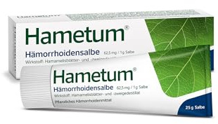 Hametum Hämorrhoidensalbe bei Juckreiz & Brennen 25 g mit Applikator | Hemmt Entzündungen bei lästigen Hämorrhoiden-Beschwerden in den Anfangsstadien, wirksam & gut verträglich, Salbe für den Tag