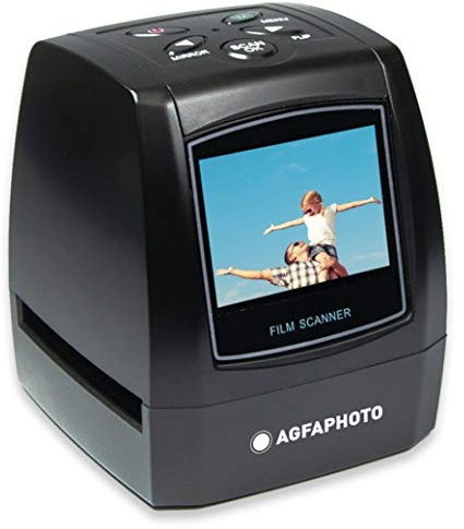 AgfaPhoto – Digitale Filmscanner – Realiview AFS100 – 10 MP, 2,4 LCD-Bildschirm – 35-mm/135-Dias und Negative – Schwarzweiß-Negative – Inklusive Kabel und Halterungen