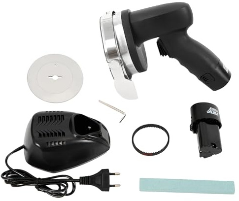 YISSALE Dönermesser Elektrisch, 80W Gyrosmesser Kebabmesser, Dönerschneider Elektrisches, Profi Schneidemesser für Döner Cutter Dicke 0-8 mm, Wiederaufladbar und Kabellos