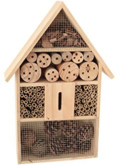 XXL 50 cm Insektenhotel Natur/Nistkasten Insektenhaus aus Holz für Bienen, Schmetterlinge, Käfer & andere Tiere