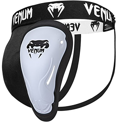 Venum Challenger Tiefschutz & Stütze - Schwarz-Weiß - XL