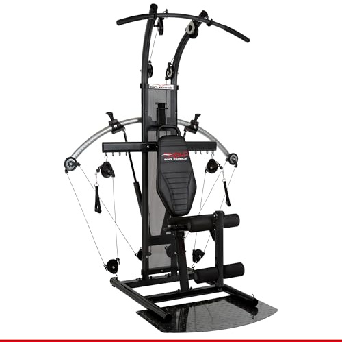 Hammer Kraftstation Bio Force Extreme Sixpack Plus - Ganzkörpertrainer mit über 100 Übungen mit 125 kg Gesamtwiderstand, Fitnessstation, Tablethalter, Ganzkörpertrainer
