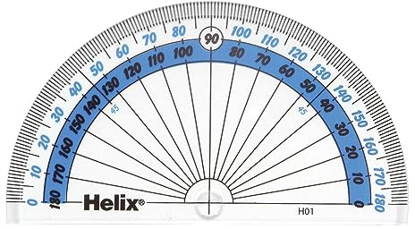 Helix 10 cm, 180 Grad durchsichtig Winkelmesser