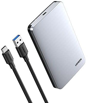 Ugreen CM300 2.5" SATA III Festplattengehäuse Grau Aluminium USB-C 3.1 Gen2 10Gbps bis 10TB