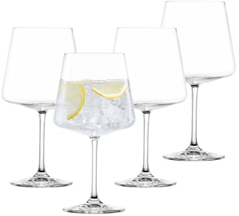 SCHOTT ZWIESEL Burgunder Rotweinglas MioVino (4er-Set), moderne Weingläser für Burgunder und Spritzgetränke,spülmaschinenfeste Tritan-Kristallgläser, Made in Germany (Art.-Nr. 124465)