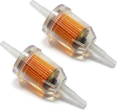Nevoluxer Benzinfilter 6mm & 8mm 2er Pack für Rasenmäher, Moped, Motorrad und Benzinmotoren Maschinen – Hochwertiger In-Line Flüssigkeitsfilter Universal zum Filtern von Gasöl