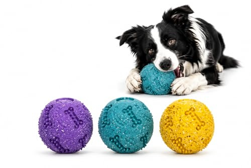 Flamingo Hundespielzeug – Freckles Ball – Latex – mit Quietscher Größe L – Ø 9,5 cm