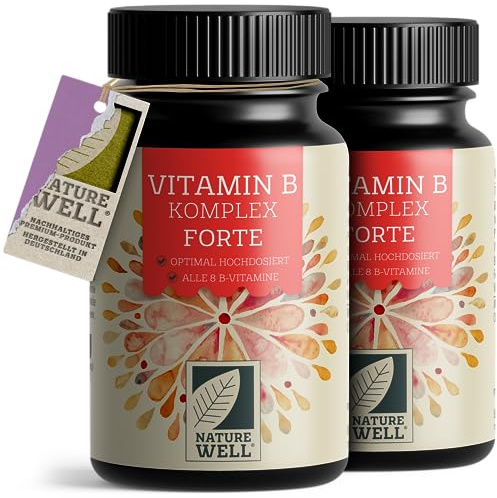 Vitamin B Komplex hochdosiert - 360 Tabletten - alle 8 essentiellen B-Vitamine in bioaktiver Form - mit Folsäure, Cholin & Myo-Inositol (Co-Faktoren), laborgeprüft mit Zertifikat & vegan (2x180)
