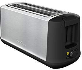 Moulinex Subito 4 Toaster, 2 lange Schlitze, 1700 W, Eco-Modus, Thermostat 7 Positionen, Brotzentrierung LS342D10, Edelstahl
