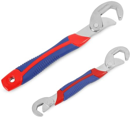 WORKPRO Universal Multifunktionsschlüssel 9-32mm Schnell Verstellbarer Schraubenschlüssel Set 2-teilig