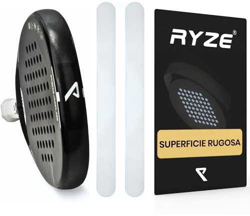 RYZE Transparenter Padel Schläger Schutz - Raue Oberfläche – Padelschläger Protektoren im 2er-Pack - Widerstandsfähiges und Elastisches Material - Einfach Anzubringen - Minimale Luftblasen