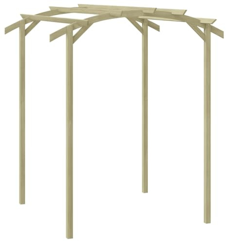 CIADAZ Gartenpergola Imprägniertes Kiefernholz 180×197×210 cm, Balkon Pavillon, Beschattung Terasse, Gartenpergola, Garten Verzierung