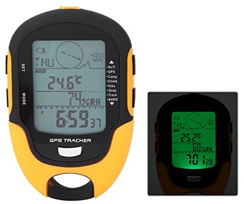 Haofy GPS Handheld, GPS Navigation Receiver Handheld USB Rechargeable Digital Altimeter Barometer