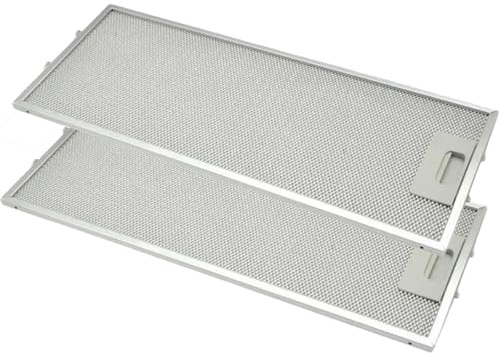 EVAYP 2x Metall-Fettfilter (456 x 185 mm) Kompatibel mit AEG Juno 4055241147 Turboair Elica GRI0025433A C00333929 Whirlpool 488000861321 Elecktrolux 482000009755 00746994 Dunstabzugshauben
