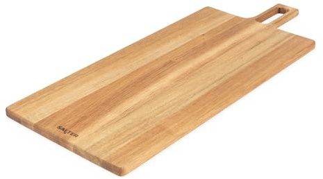 Salter Toronto Servierbrett aus Akazienholz, 60 cm | Rechteckiges Servierbrett, Paddelgriff, Aufhängeöse, nur Handwäsche, für Antipasti, Käse und Pizza