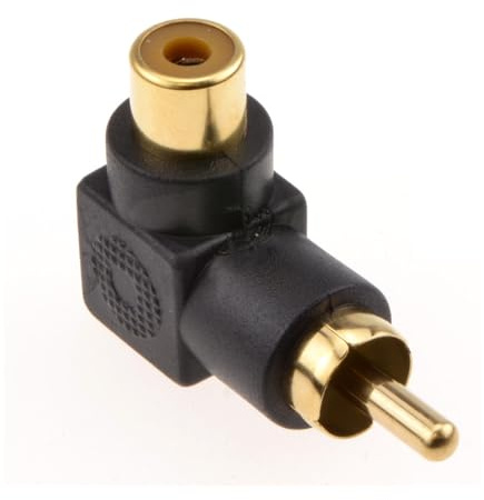 kenable Rechts abgewinkelt Chinch Cinch Adapter Schwarz Audio Stecker Zum Buchse Vergoldeten Vergoldete